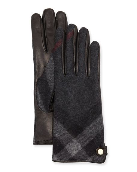 burberry charlotte gloves|Burberry Charlotte Leather & Cashmere Check Gloves Jewelry .